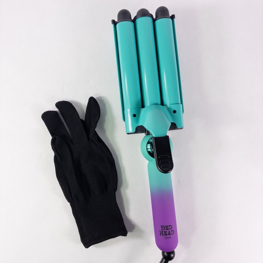 TIGI Bed Head Wave Affair Jumbo 3 Barrel Hair Waver Teal BH381 | Quick Styling